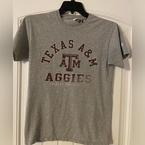 Men’s Russell Athletic Brand Texas A&M Aggies Gray Short Sleeve T-shirt, S